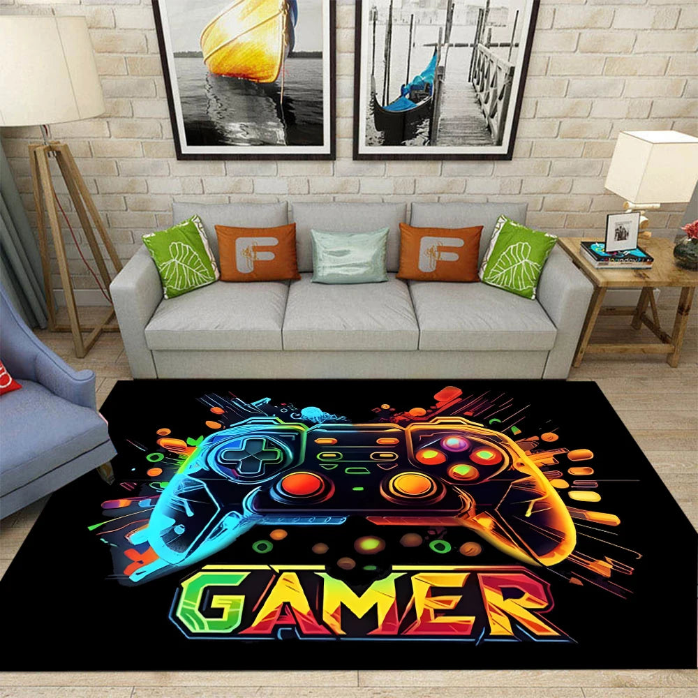 Gaming controller esports room rug