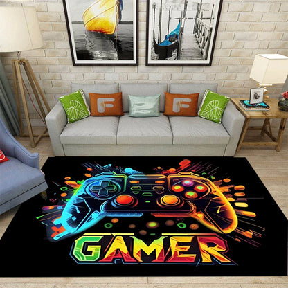 Gaming controller esports room rug