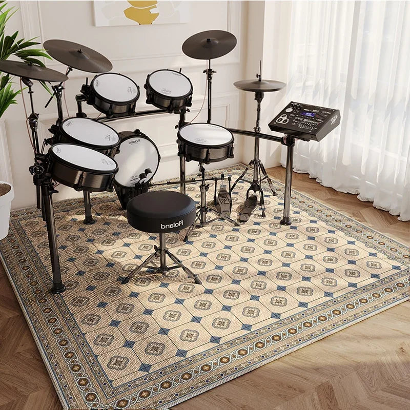 Modern Abstract Music Symbol Area Rug