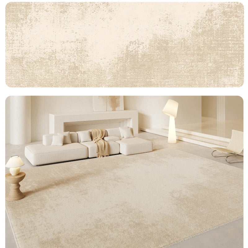 French Cream Waterproof Fluffy Thickened Area Rug