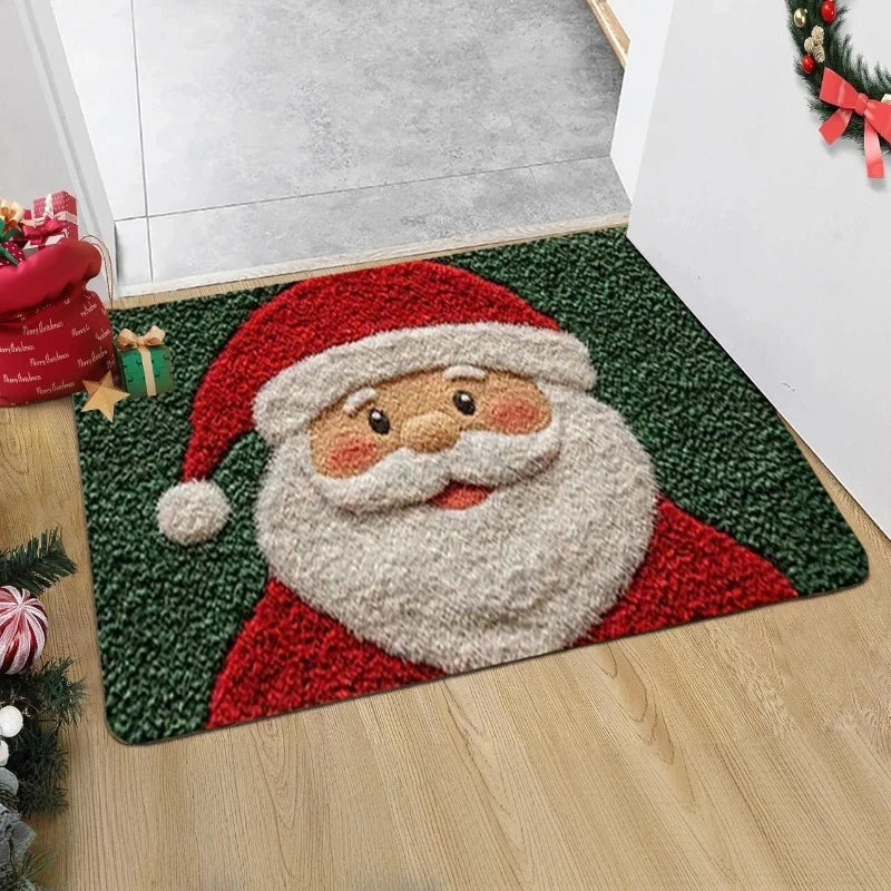 Christmas Carpet Merry Christmas Santa Claus Festival Outdoor Decoration Living Room New Year 2026 Floor Mat