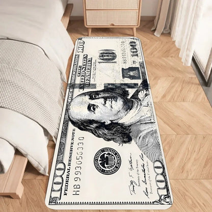 $100 Bill Graffiti Print Rug
