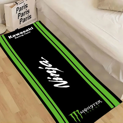 Kawasaki motorcycle anti-slip garage rug