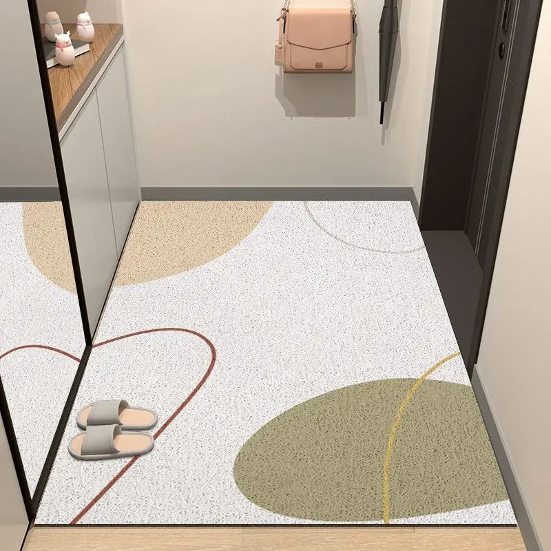 Nordic PVC silk ring non-slip door mat