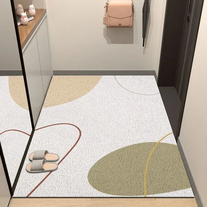 Nordic PVC silk ring non-slip door mat