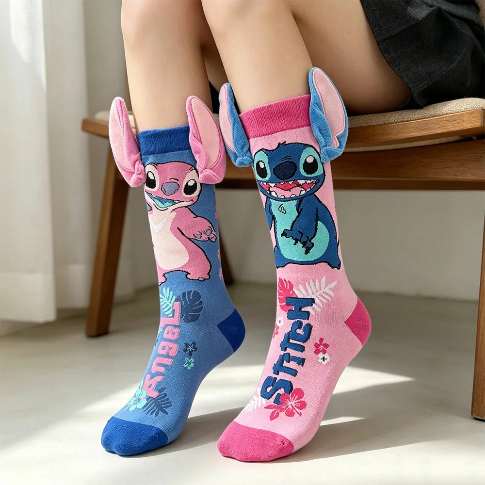 Disney Stitch Funny Cartoon Cotton Socks For Men Women