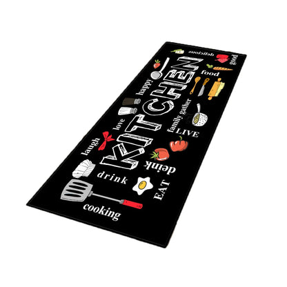 Kitchen Floor Mat Flannel Memory Foam Non-Slip Rug Entrance Hallway Bedroom Living Room Doormat Carpet Home Decor