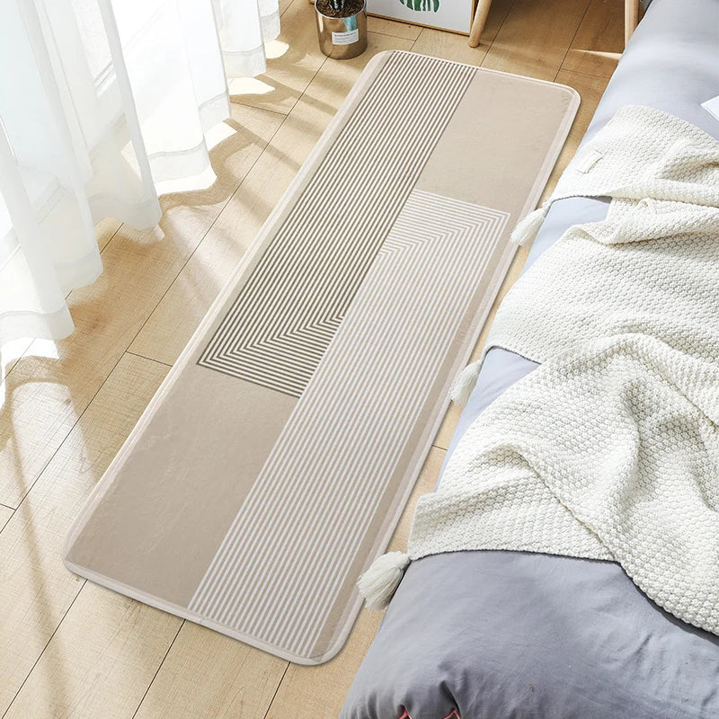 Cartoon Bedroom Long Strip Rug Plush Bedside Floor Mat Non-Slip Carpet Living Room Sofa Coffee Table Home Decor