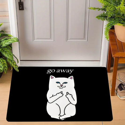 Sassy “Go Away” Cat Welcome Doormat
