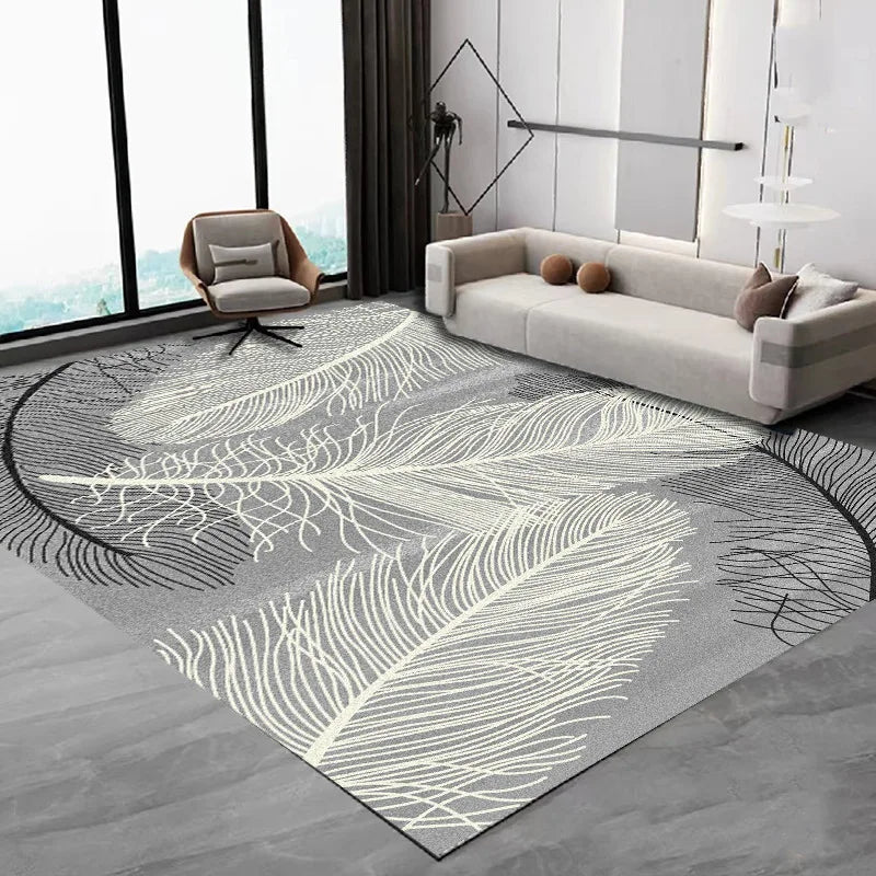 VIKAMA Nordic Simple Flannel Carpet Large Non-Slip Living Room Bedroom Floor Mat
