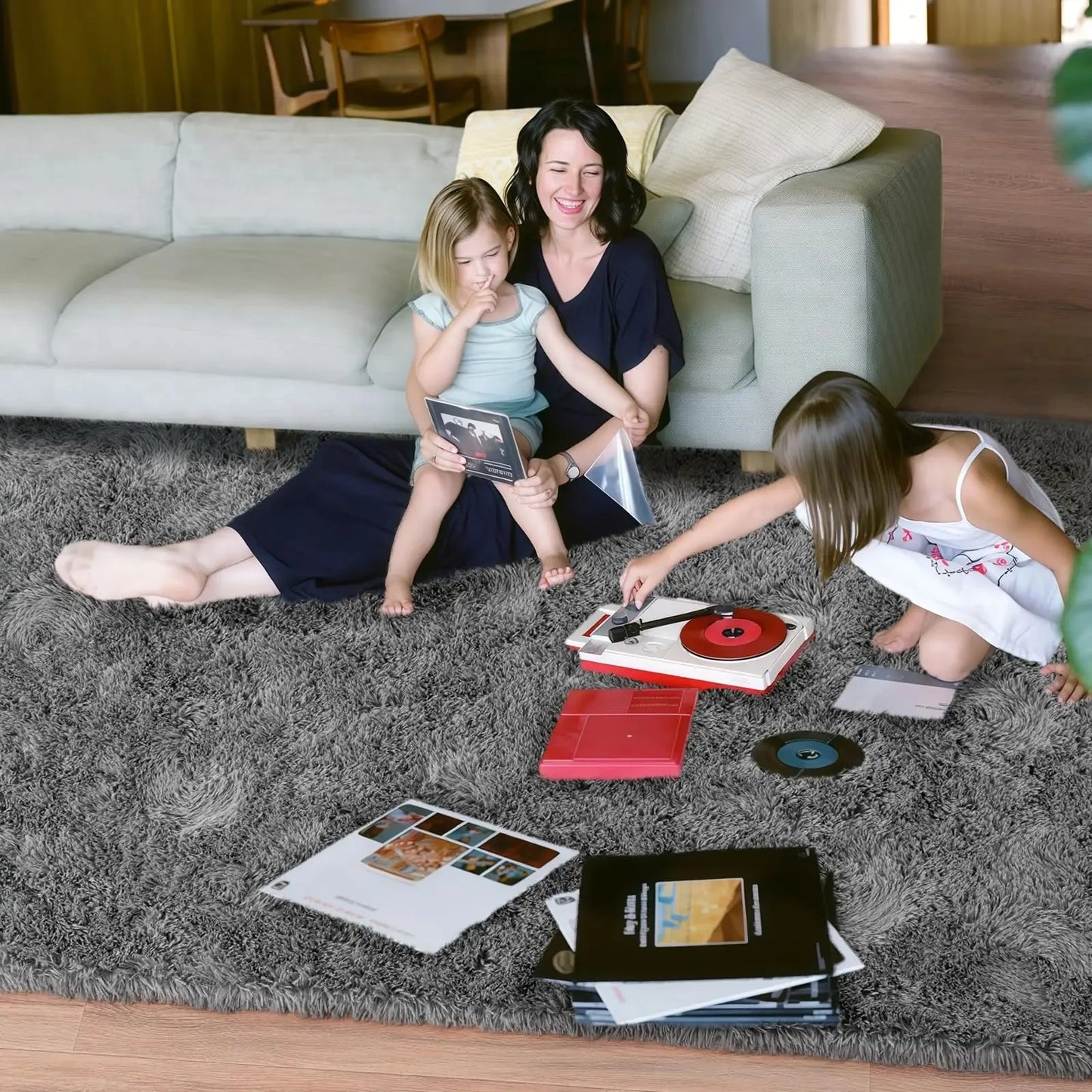 VIKAMA Minimalist Shaggy Soft Fluffy Area Rug