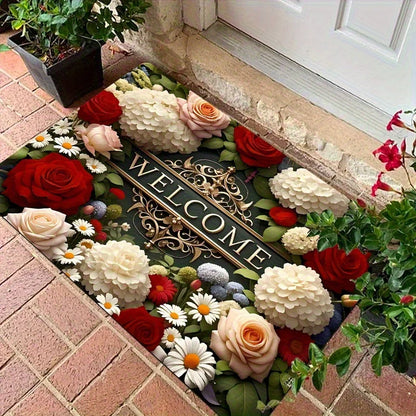 Floral Non-Slip Indoor Outdoor Doormat