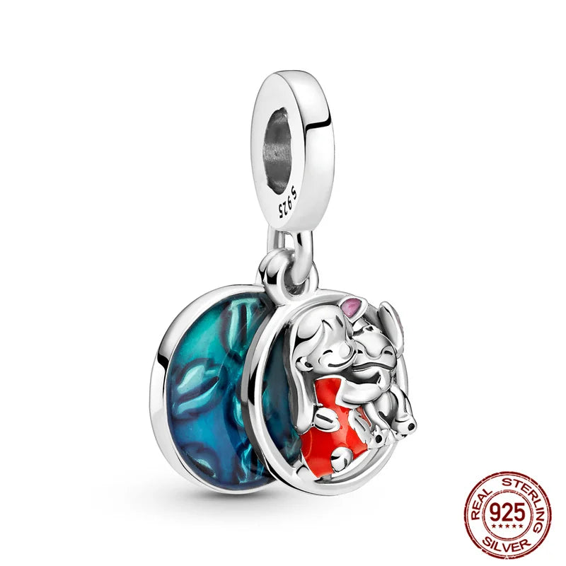 Disney S925 Sterling Silver Charm Beads For Women Bracelet
