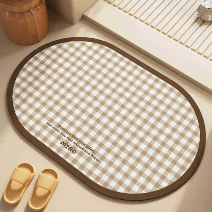 Quick-dry non-slip toilet bath mat