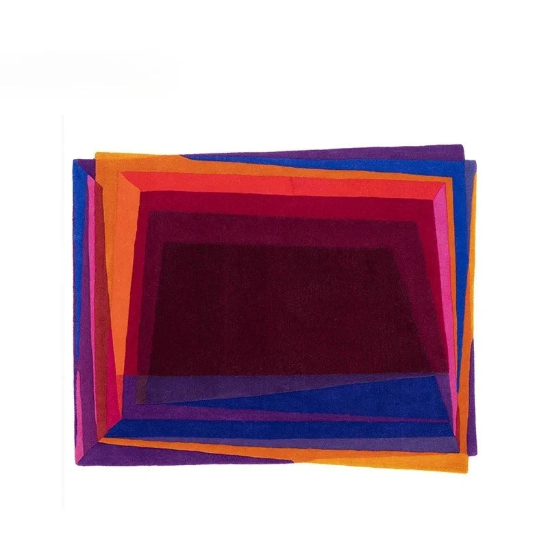 Luxury Dopamine Colorful Irregular Plush Area Rug