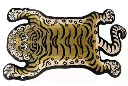 VIKAMA Bionic Tiger Decorative Rug - Unique Shaped Floor Mats for Living Room and Bedroom Decoration