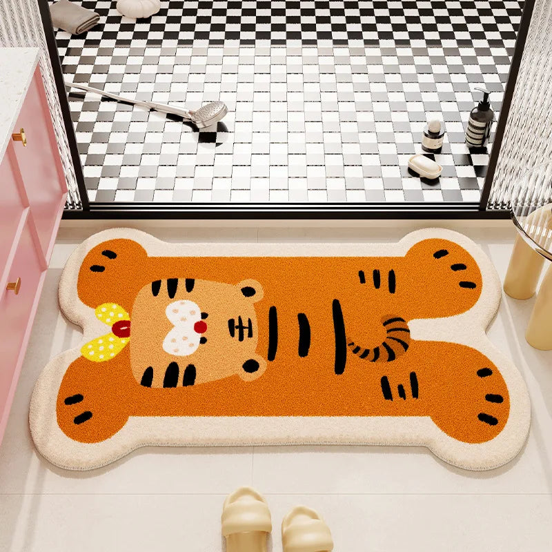 Imitation Cashmere Floor Mat Absorbent Non-Slip Dirt-Resistant Easy-Clean Door Mat