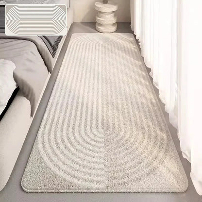VIKAMA Minimal Line Design Non-Slip Washable Area Rug