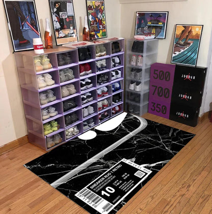 Sneaker Culture Urban Typography Rug