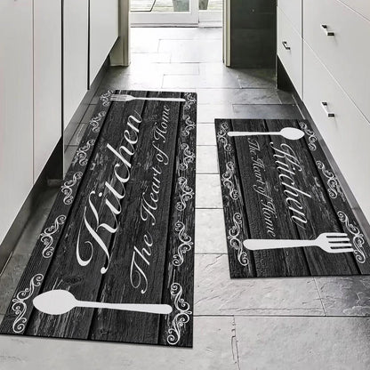 VIKAMA Washable Kitchen Mat Absorbent Sponge Carpet Non-Slip Waterproof Door Rug Bathroom Home Decor