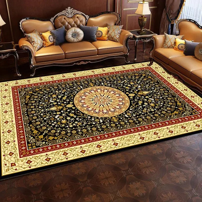 VIKAMA Vintage Persian Crystal Rug Ethnic Living Room Bedroom Carpet