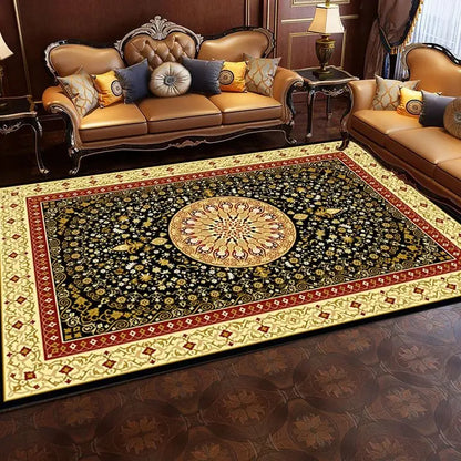 VIKAMA Vintage Persian Crystal Rug Ethnic Living Room Bedroom Carpet