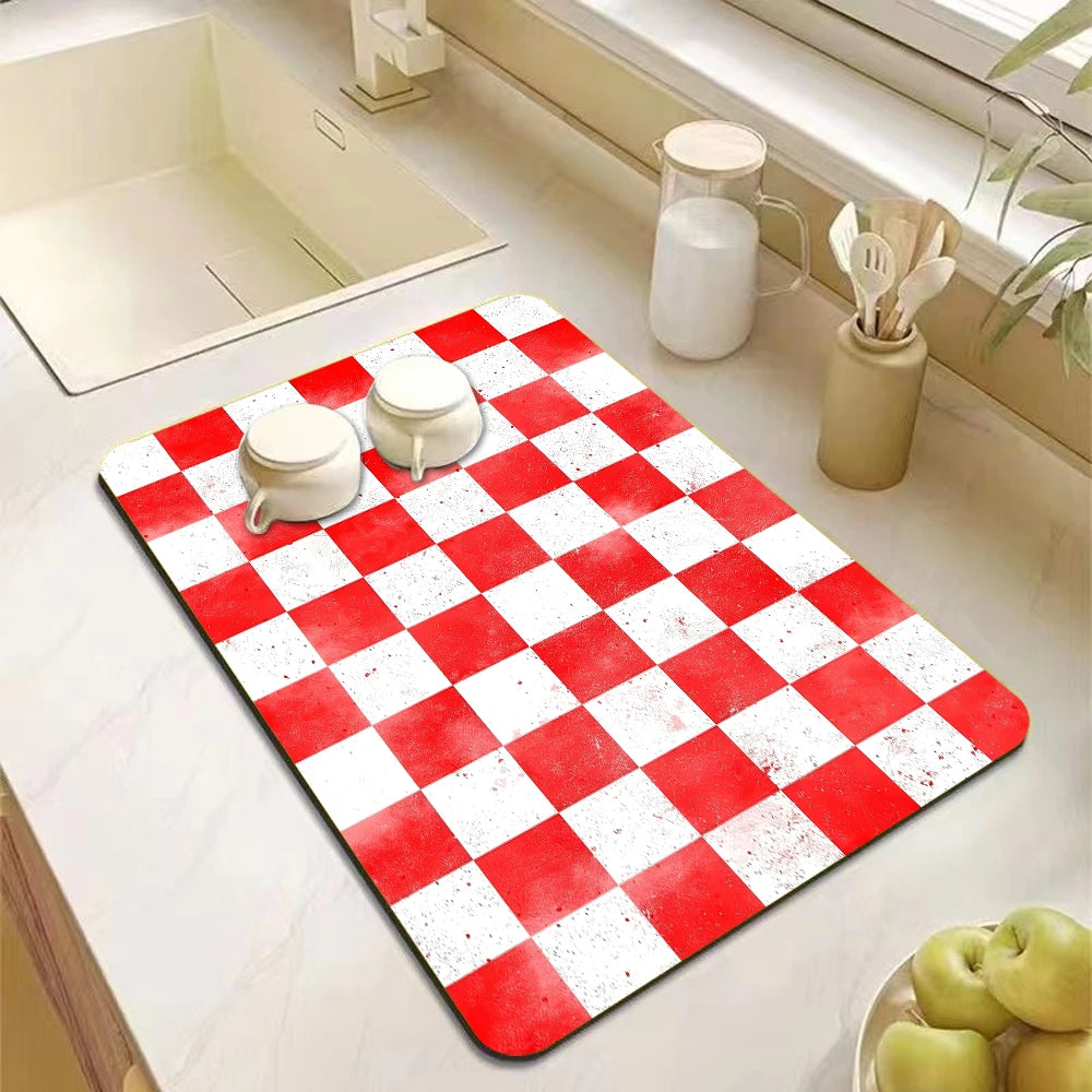Checkerboard non-slip coffee drip mat