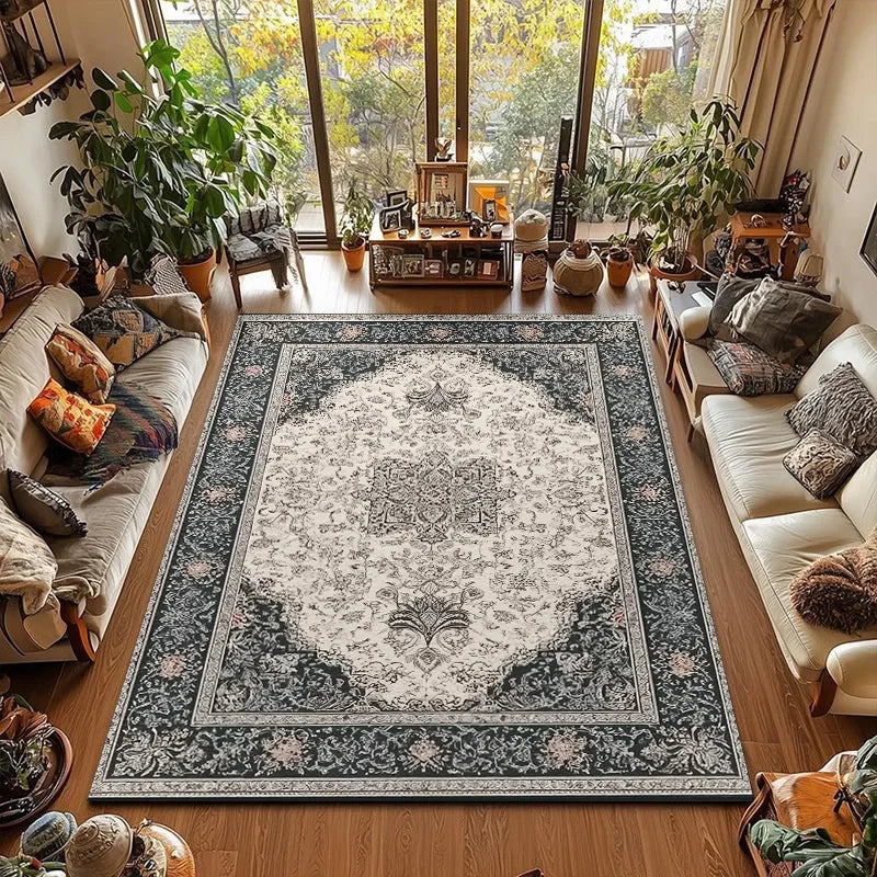 Retro washable anti-slip soft area rug
