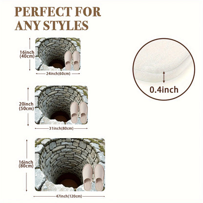 VIKAMA Stone Texture Anti-Slip Entrance Mat