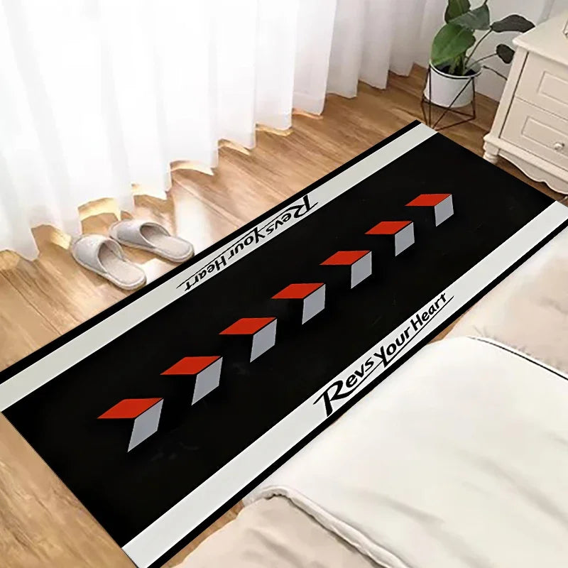 VIKAMA Racing Car Long Non-Slip Area Rug