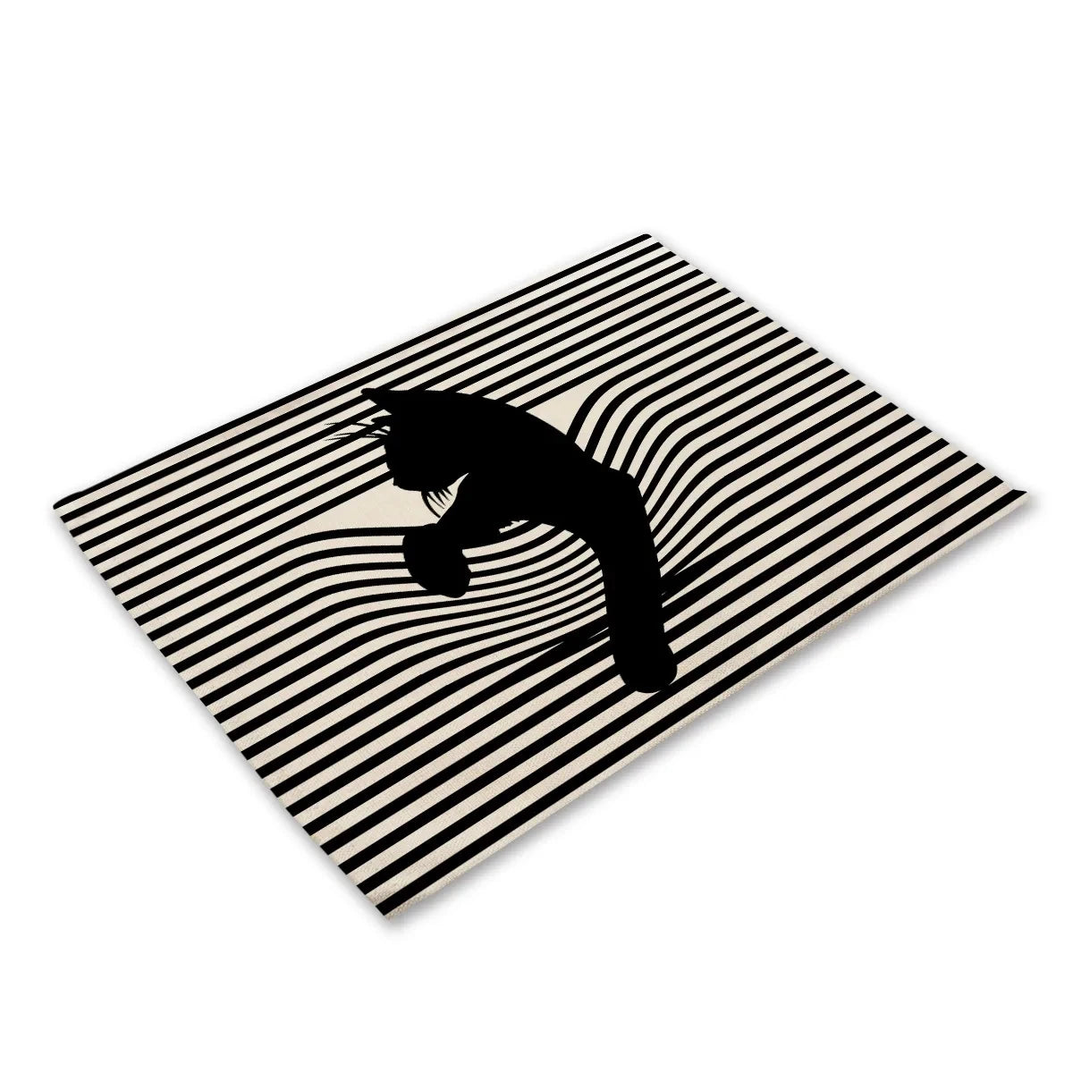 Cute Black Cat Kitchen Placemat Set
